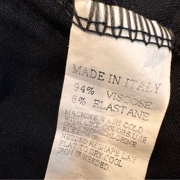 DON’T ASK WHY ITALY Long Sleeve Women's One Size Top Black Asymmetrical Hem - Picture 5 of 10